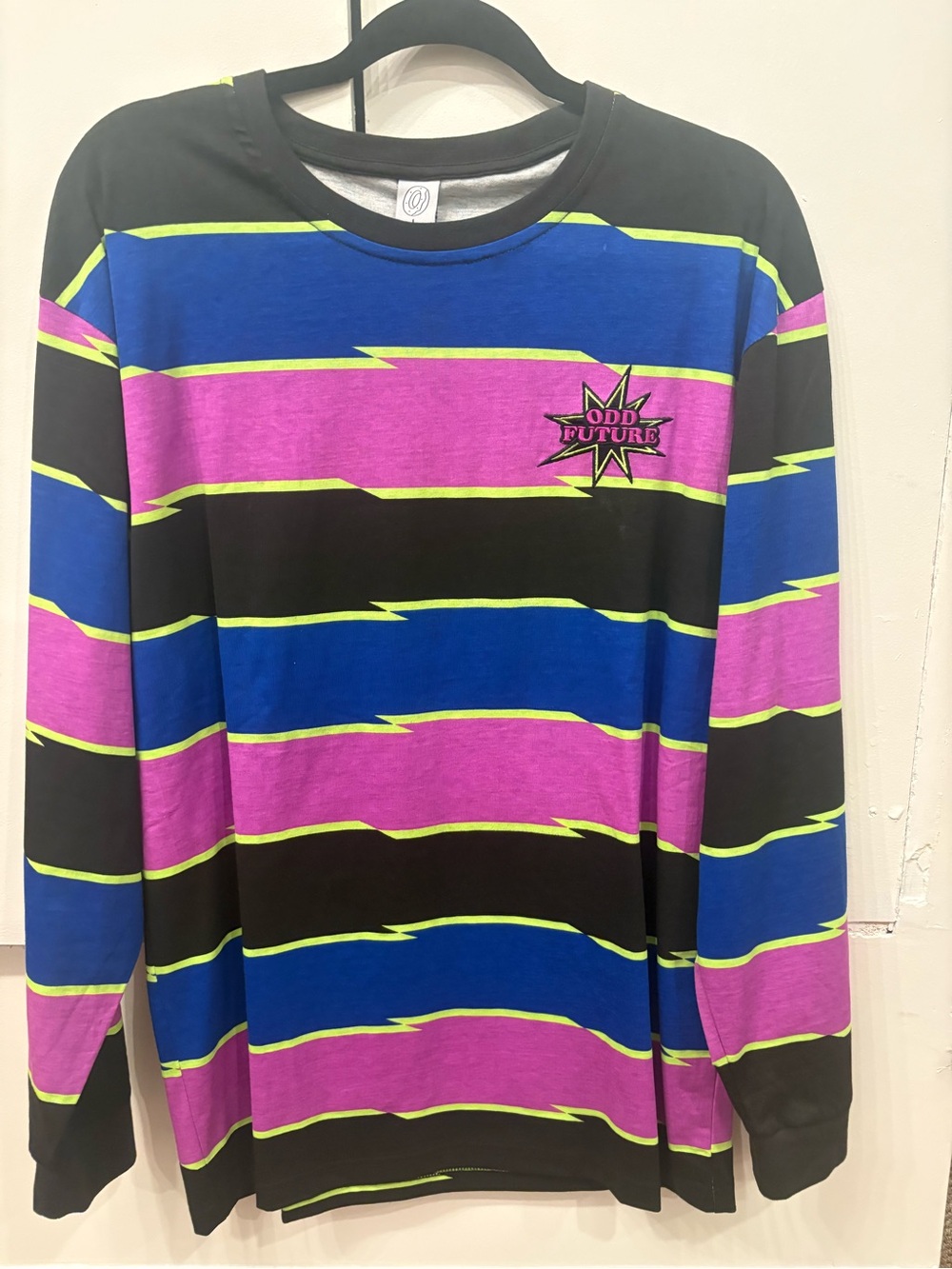 Odd Future Neon Stripe Long Sleeve Shirt - Black, Blue, Pink, Lime